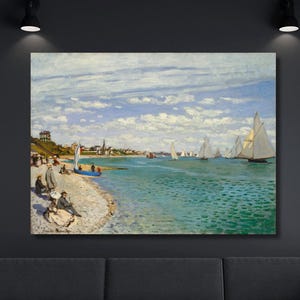 Claude Monet canvas muurkunst, Claude Monet print in galerie verpakt giclee muurdecoratie kunstwerk canvas, Claude Monet canvas print, klaar om op te hangen