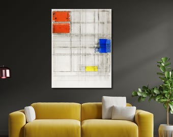 Study for a Composition Painting by Piet Mondrian Canvas Print Art,Mondrian Wall Art Print,Mondrian Wall Art, Famous Paint Art, Home Decor