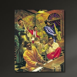 Jazz Music Wall Art,Jazz Canvas,Jazz Decor Print,Jazz Music,Jazz Club,Jazz Poster Print,Jazz Orchestra Print,Music Room Decor,Ready To Hang