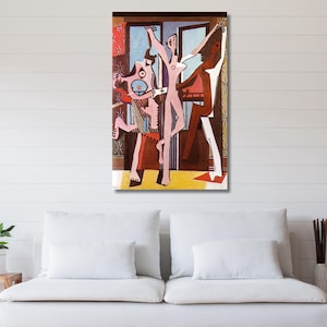 Pablo Picasso Poster ,Picasso The Three Dancers Canvas,Pablo Picasso Canvas Wall Art Design Poster,Office Decoration,Picasso ,Home Decor Art