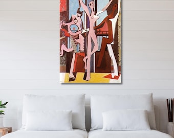 Pablo Picasso Poster ,Picasso The Three Dancers Canvas,Pablo Picasso Canvas Wall Art Design Poster,Office Decoration,Picasso ,Home Decor Art