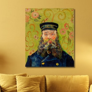 Vincent Van Gogh The Postman Print Canvas,Van Gogh Home Decor,Van Gogh Exhibition Modern Wall Art,Van Gogh Canvas Wall Art,Ready To Hang