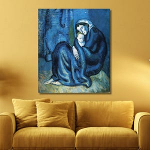 Picasso Canvas Decor,Pablo Picasso Mother and Child Canvas,Picasso Poster Art, Picasso Print,Modern Canvas Art,Gift For ideas,Home Decor Art