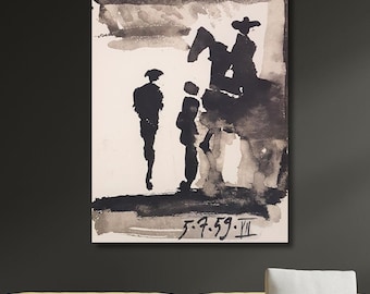 Picasso Bulls and Bullfighters Canvas Poster Print,Pablo Picasso Toros y Toreros No.7 Canvas,Modern Canvas Art, Gift For ideas, Home Decor