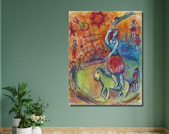 Marc Chagall Gemälde Wand Kunst Druck, Marc CHAGALL Leinwand Druck, Chagall la Mariee Leinwand Wand Kunst, Marc CHAGALL Kunst, Surrealismus Leinwand Wand Kunst