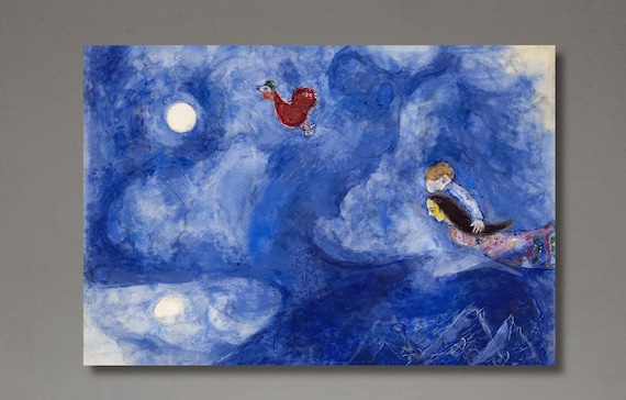 Marc Chagall Aleko and Zemphira Canvas Poster Art, Exhibition