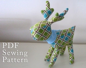 Deer/Reindeer PDF Sewing Pattern Christmas Stocking Stuffer