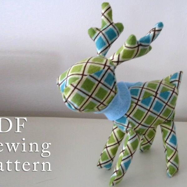 Deer/Reindeer PDF Sewing Pattern Christmas Stocking Stuffer