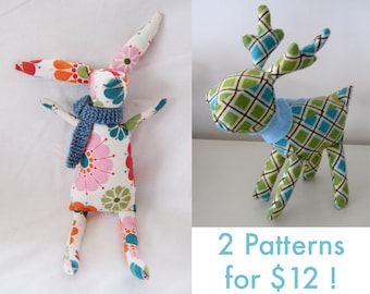 Rabbit & Reindeer 2 PDF PATTERNS SALE!