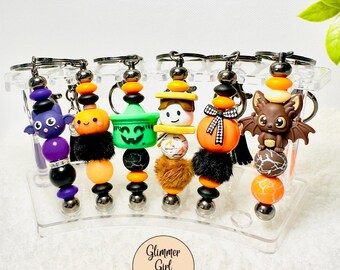 beaded keychain, pumpkin, bat, smore, Halloween, Halloween Keychains, co-worker gift, teacher gift, gifts for women. gifts for teens, Fall