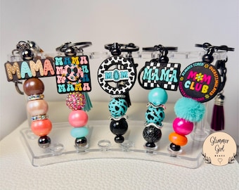 beaded keychain, mama keychains, gifts for mom, Mother’s Day gifts