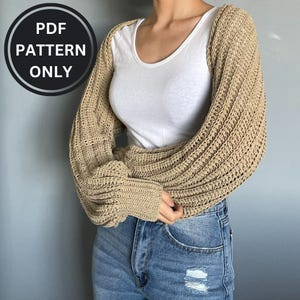 Crochet Shrug/Bolero PDF Pattern &#39;Molero Shrug&#39;