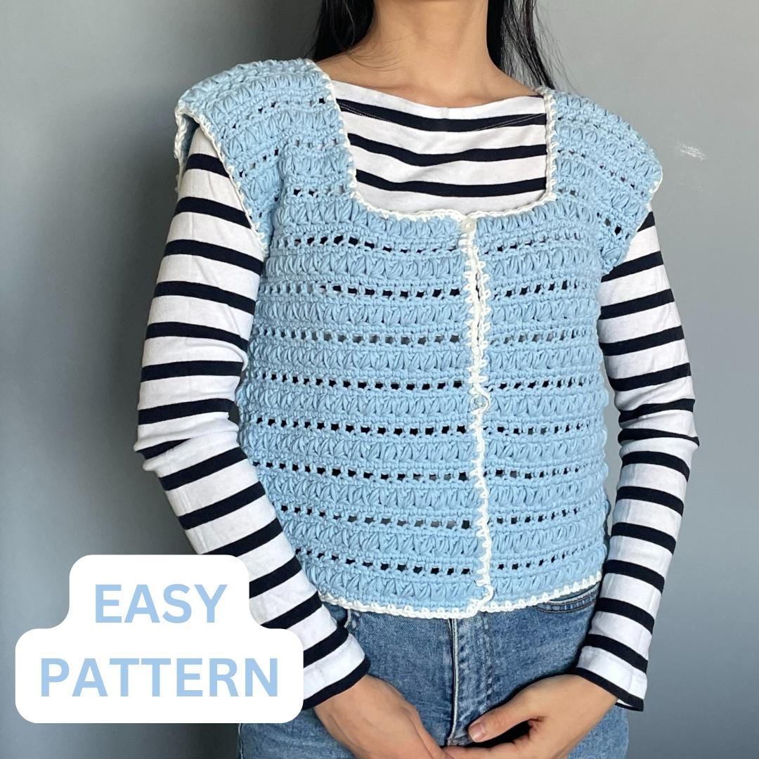 Haut Débardeur Crocheté Candies - Taille L, Couleur Beige