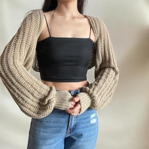 Patrón de crochet (tallas incluidas, XS-3X), descarga en PDF, bolero para mujer