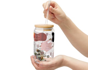 Copo Floral para Bebidas, Recipiente Ecológico para Bebidas, Presente Personalizado, Lembrancinha de Festa, Copo Botânico, Hidratação de Verão