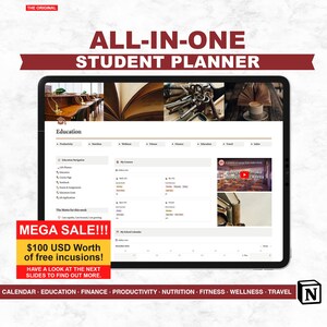 All in One Travel Finance Planner, Notion Planner Template, Life Planner