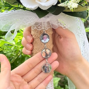 Custom Bridal Bouquet Charm, Memory Remembrance Pin, Brooch Bouquet Charm, Memorial photo pin, Bridal Shower Gift, Wedding Memorial Gifts