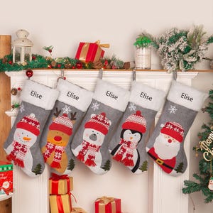 Personalized Christmas Stockings with Name, Family Christmas Stockings, Holiday Stocking, Family Stocking, Christmas Decor, Christmas Gift