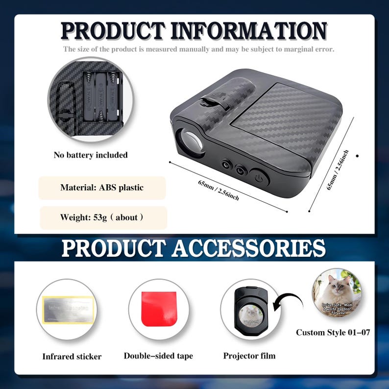 Custom Car Door Projector Lights Personalized Wireless Welcome LED ...