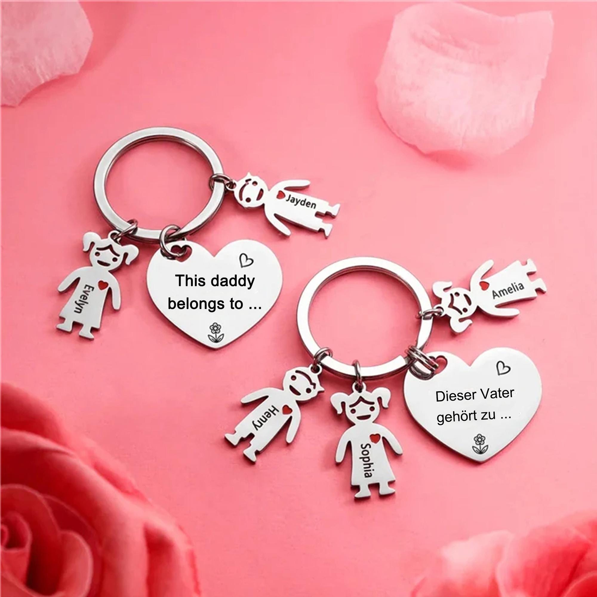Key Rings Nanny Personalised Keyring This Nanny Grandad Mommy Daddy Belongs to Keychain ...