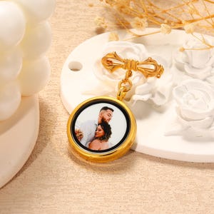 Wedding Gift for Groom Wedding Lapel Pin Custom Photo Lapel Pin, Boutonniere Photo Charm for Lost Loved One Memorial Pin for Groom Gifts