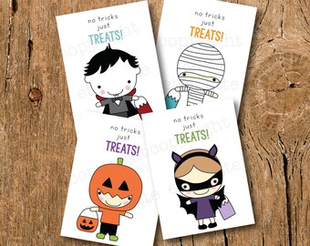 INSTANT UPLOAD - Trick or Treat Tags - Happy Halloween Treat Bag Favor Toppers,Pumpkin treat bags,Jack o lantern favors, Halloween printable