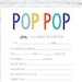 All About My Pop Pop, Pop Pop Father's Day Gift, Print Your Own Father ...