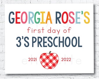 First Day of School Sign, First Day of School, Back to School Sign Printable, First Day of Kindergarten Sign, 1st Day of School Photo Sign