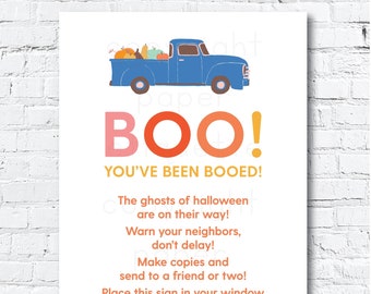Boo Halloween Sign, You've Been Booed Sign, Boo Neighbor Sign, Boo Sign,Halloween Booed Sign,Halloween Boo Neighbor Gift,You've Been Booed