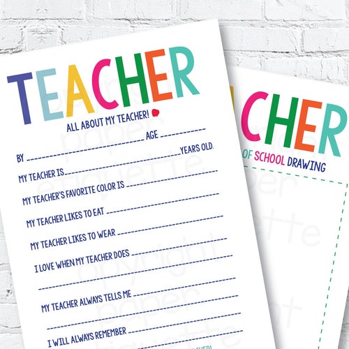 Teacher Appreciation PRINTABLE End of Year Teacher Gift Card - Etsy