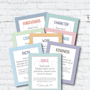 Kindergebetskarten - 40 christliche Gebetskarten für Kinder, Bibelverskarten, Gebete für Kinder, perfektes Taufgeschenk, Kinderbibel-Zitate
