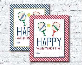 Kid Valentine's Day Cards - PickleBall Valentine -Sports Valentine - Lax Valentine - Gender Neutral Valentine - Paddle Valentine's Day