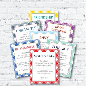Bibel Affirmationskarten - 40 christliche Gebets- und Bibelverskarten l Konfirmationsgeschenk l Taufgeschenke l Tägliche Andachtsgebetskarte für Kinder
