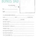 All About My Bonus Dad Printable, Step Father's Day Gift, Bonus Dad 5 X ...
