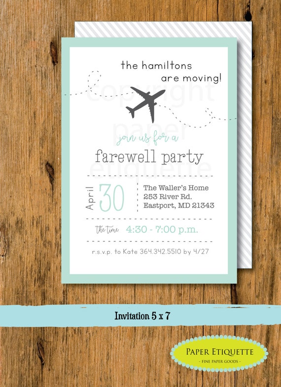 Going Away Party Moving Party Invitation Beer Packing ...