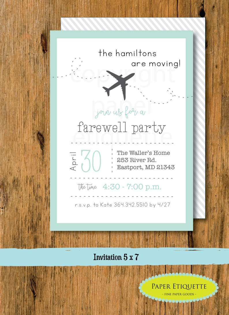 Going Away Party, Moving Party Invitation, Beer Packing Party, We Are Moving Party, Moving Away Party, Drive By Parade, Drive By Farewell image 1