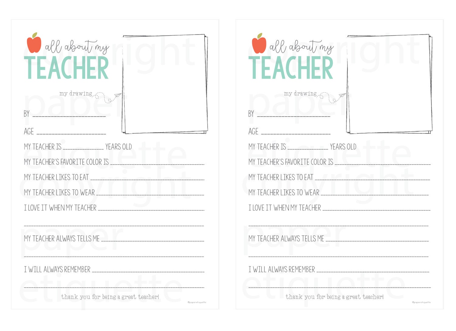 all-about-my-teacher-teacher-appreciation-end-of-year-etsy