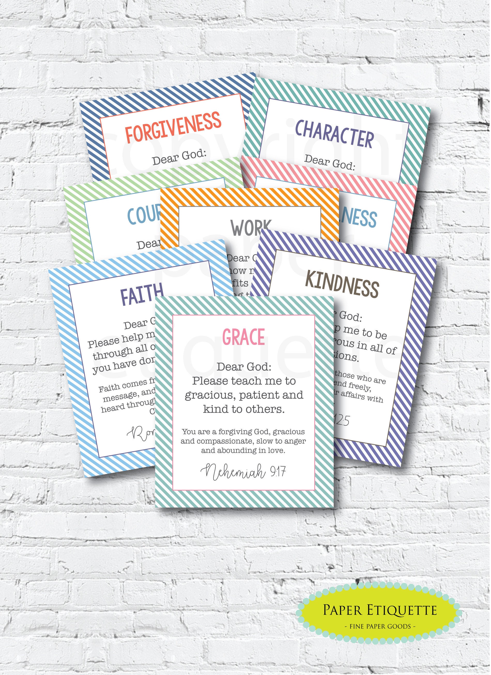 Prayer Cards For Kids - Printable Cards