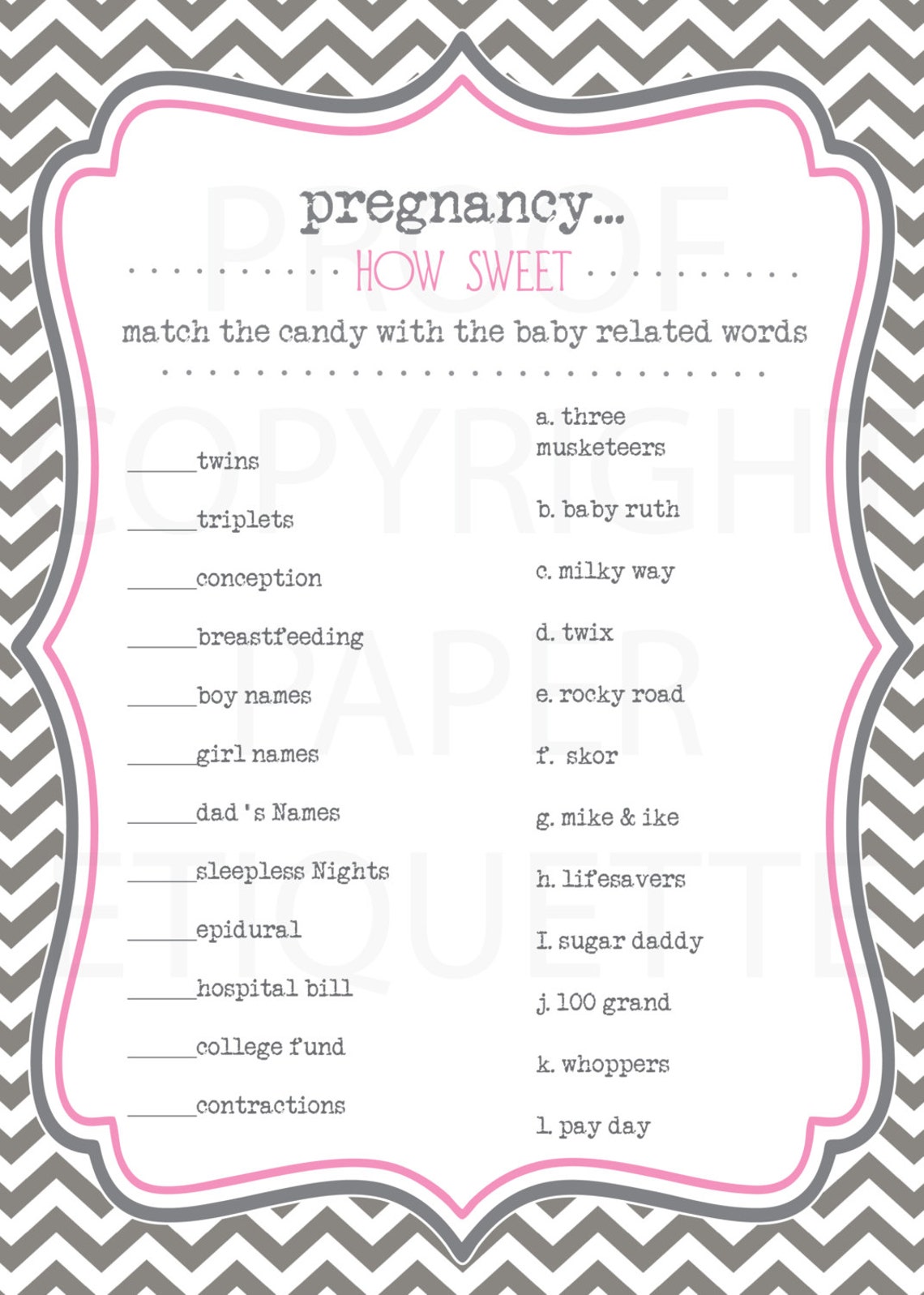 INSTANT UPLOAD Baby Shower Game Diaper Bag Baby Shower Game | Etsy