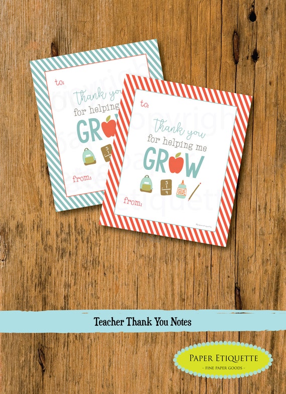 Teacher Appreciation Cards Teacher Gift End Of Year Teacher Etsy