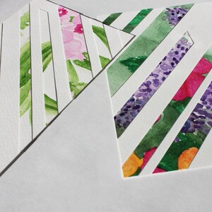 Watercolour Paintings Greeting Cards | Flat Note Cards | Sliced Original Watercolors | Set of 2 | Blank on one side | Spring&Summer Floral
