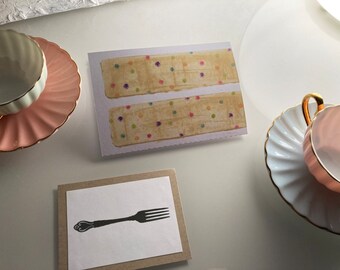 Cake Shop - Handmade Birthday Card - Vellum envelope - sprinkles and whipped cream - Colourful, Fun - Stenciled art - Cute Kawaii Stationery