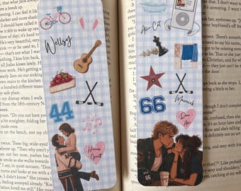 Off Campus Inspired Hockey Romance Bookmarks | College Hockey Romance Reader Gift | The deal, The Score | Bookish Romance Accessory