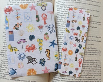 Coastal Kindle Insert/ bookmark (matching) / Summer Insert / Kindle Insert/ /Kindle Insert (Physical) / Kindle Aesthetic / Clear Case Insert