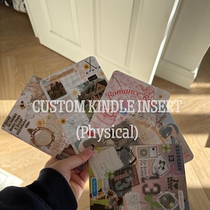Custom Kindle Insert / book theme / Kindle Insert/ /Kindle Insert (Physical) / Kindle Aesthetic / Clear Case Insert / Kindle Stickers image 1