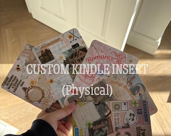 Custom Kindle Insert  / book theme / Kindle Insert/ /Kindle Insert (Physical) / Kindle Aesthetic / Clear Case Insert / Kindle Stickers