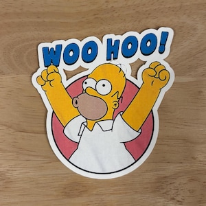 Homer Simpson Woo Hoo Sticker, The Simpsons, Classic TV, Waterproof