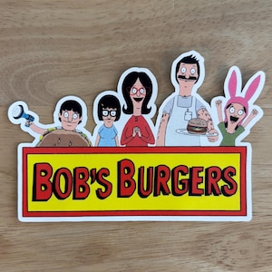 Bob&#39;s Burgers Aufkleber, Classic TV, wasserfest