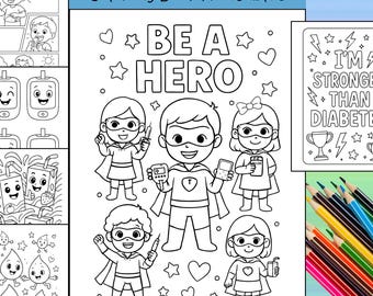 Dibujos para colorear sobre la concienciación sobre la diabetes: Libro de actividades divertidas (Descarga en PDF)