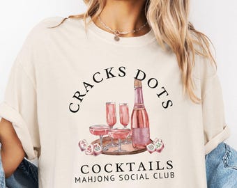 Mahjong Social Club Shirt for Mahjong Lover T-Shirt Matching Mahjong Club Tee Personalized Mahjong Gift Tournament Mahj Tee Custom Bach